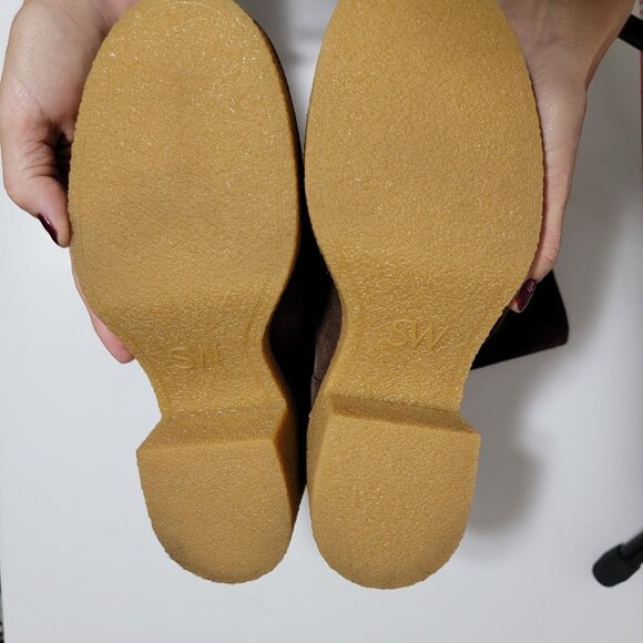 NEW Stuart Weitzman Montana Slouch Suede Boots Womens 8.5 Chocolate Brown Boho - Picture 8 of 10